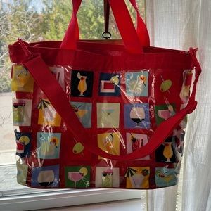 Xhileration Beach Poolside Tote Bag “Cocktails” - Beach tote 🌞 medium sized